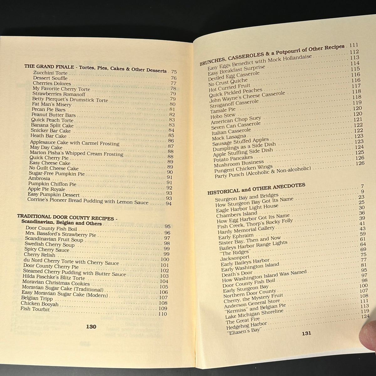 Door County Recipes, Old and New and a Little Local Lore