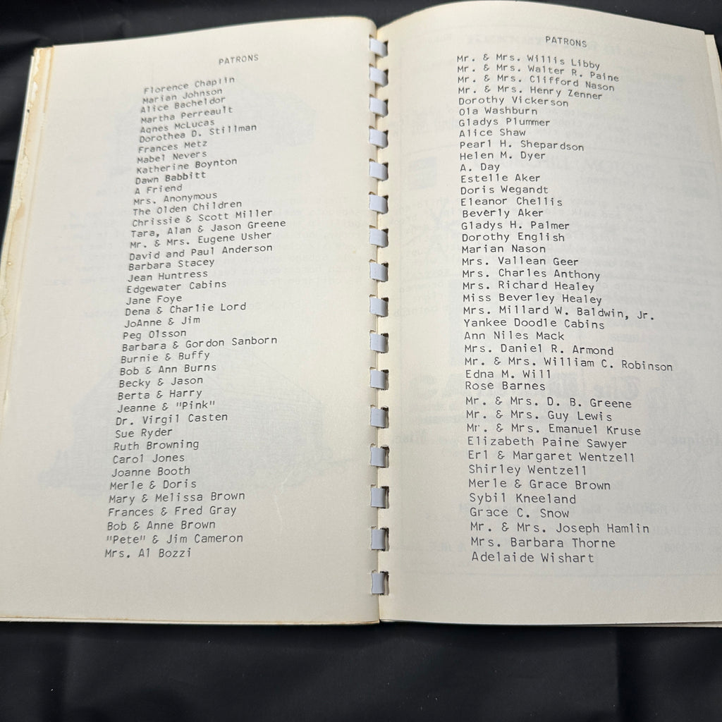 Sebago Maine Jubilee Cookbook 1826–1976 Community Cookbook Local History