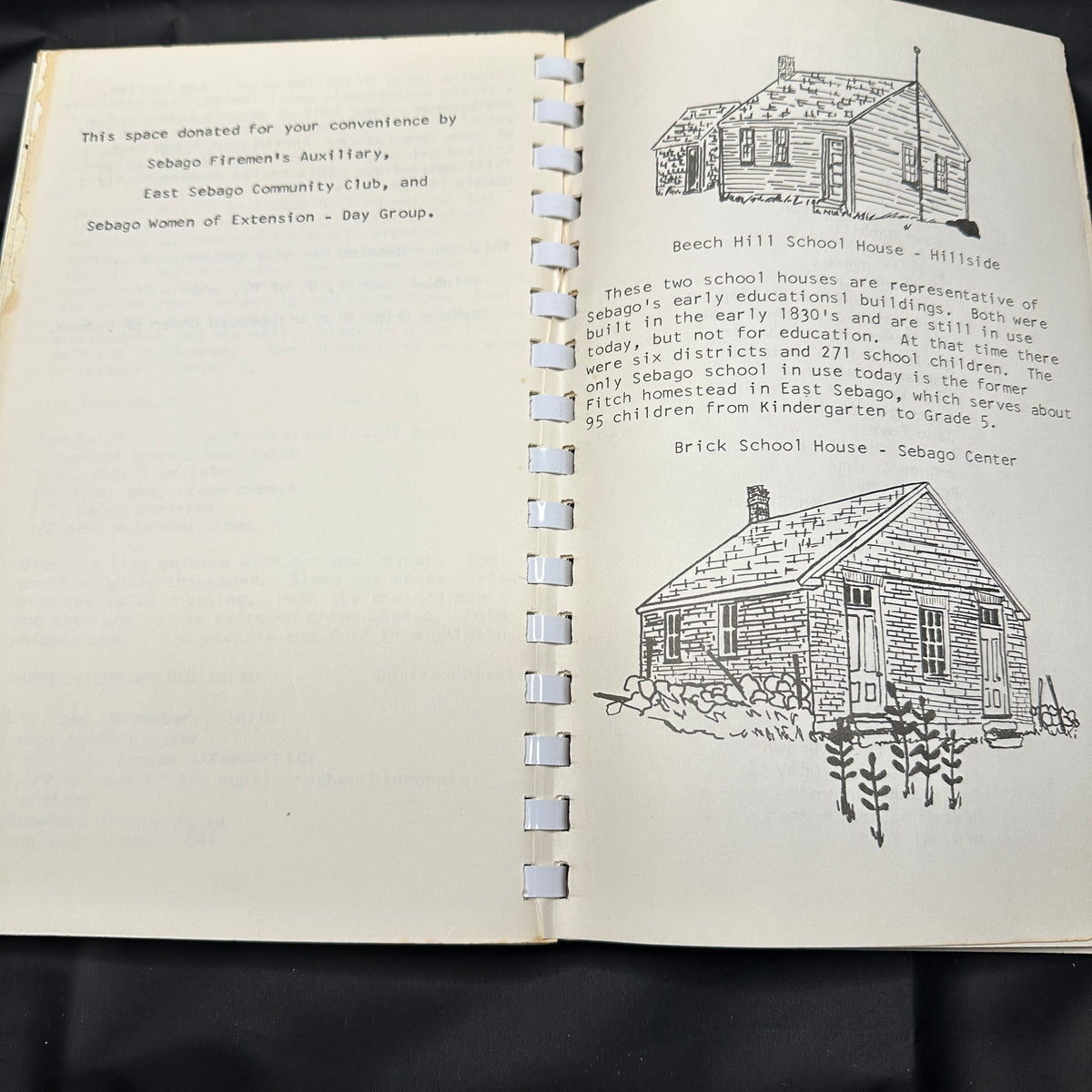 Sebago Maine Jubilee Cookbook 1826–1976 Community Cookbook Local History